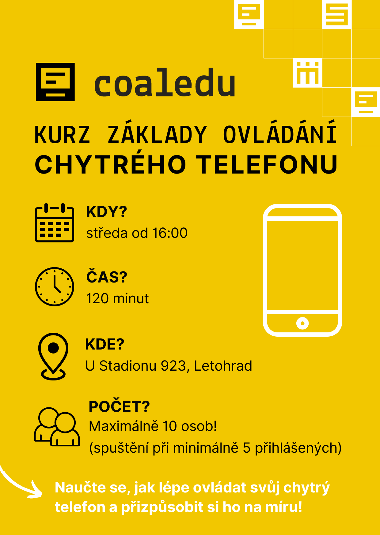 Kurz - Základy ovládání chytrého telefonu (operační systém Android)