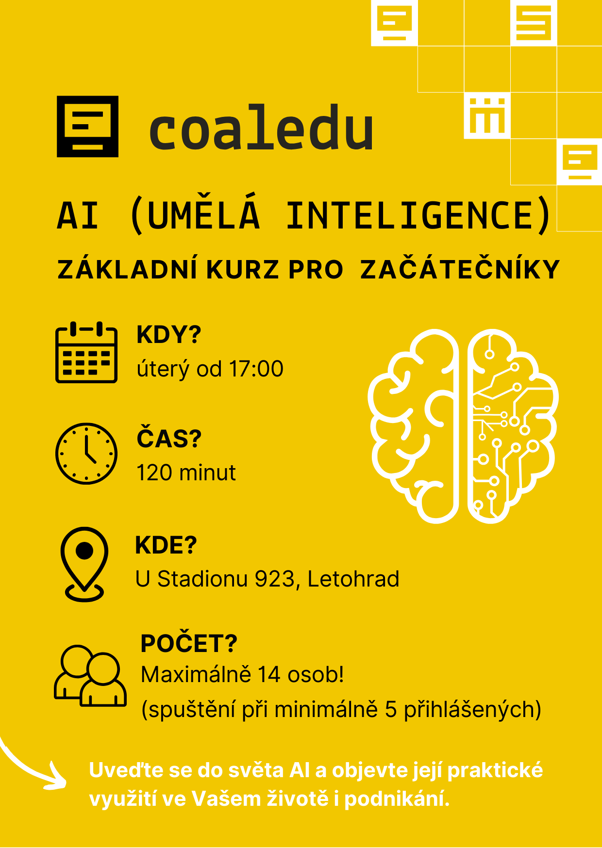 workshop - AI (umělá inteligence) základní kurz pro začátečníky